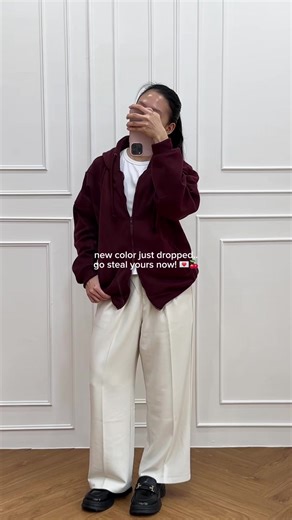 Explore Our New Boxy Hoodie in Cherry Red