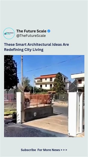 the future scale on Instagram: "A viral compilation featuring over 20 innovative architectural designs is capturing attention worldwide. From retractable security gates and hidden garages to transforming furniture, these ideas showcase how multifunctional spaces can redefine modern urban living. Originally posted by @awkwardgoogle, the video crossed 1.2 million views and 18,500 likes within days, with viewers calling the designs “smart” and “impressive.” This aligns with a global shift toward su