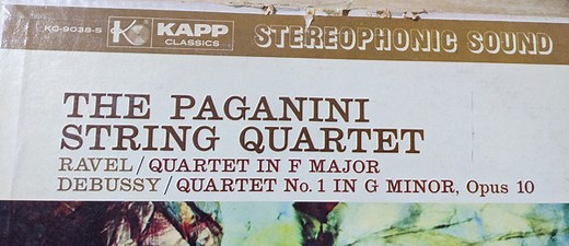 The Paganini String Quartet, Ravel, Debussy - Quartet In F Major, Quartet No. 1 In G Minor, Opus 10
