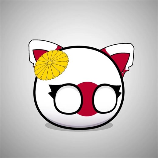"CUTEY JAPAN" 😺🤩 || #countryballs #history #memes #india #cute #viralshort