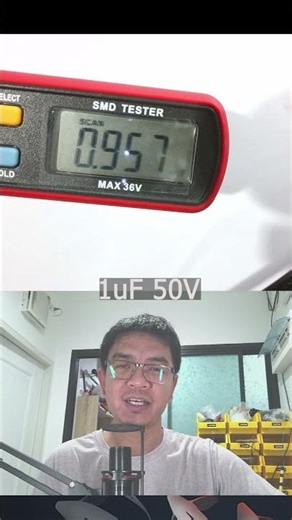 วิธีวัด Capacitor SMD 1uF 50V ง่ายๆ ด้วย SMD Tester! ⚡️