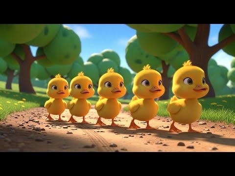 Five Little Ducks Animated Nursery Rhyme | Sing Along Kids Song in Adorable 3D