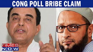 BJP MP Subramanian Swamy speaks on Asaduddin Owaisi's Congress bribery claim