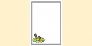 Simple Blank Printable Fruit Page Border