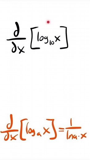 Derivative of log_10(x) #shorts #calculus
