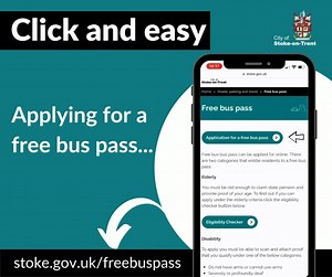❓Did you know you can apply for a free bus pass online? To apply, residents have to be eligible and more information on these categories can be found online. ➡️Visit www.stoke.gov.uk/freebuspass and apply today! #clickandeasy #stokeontrent #digital #online | Stoke-on-Trent City Council | Facebook