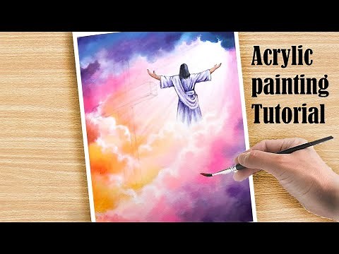 Resurrection Of Christ Acrylic Painting | Step By Step | Easter Special