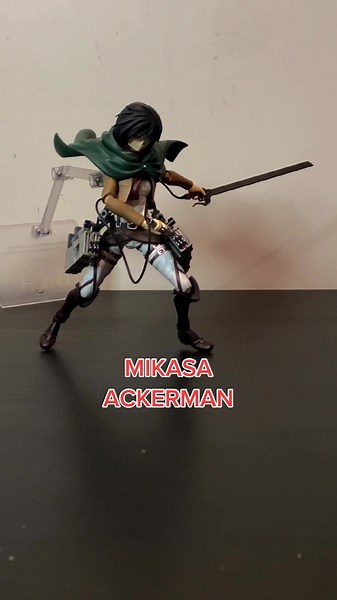MIKASA ACKERMAN😼 (im back lol) #mikasa #figma #anime #attackontitan #shingekinokyojin #mikasaackerman #leviackerman #erenjaeger #animetok #figtok #animetiktok #figuretiktok #posing #figure #figureposing #dikfais #actionfigures
