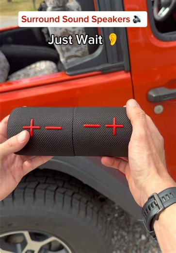 Black color way on these are tuff‼️#speaker #surroundsound #waterproofspeaker #splitspeaker #summerspeaker