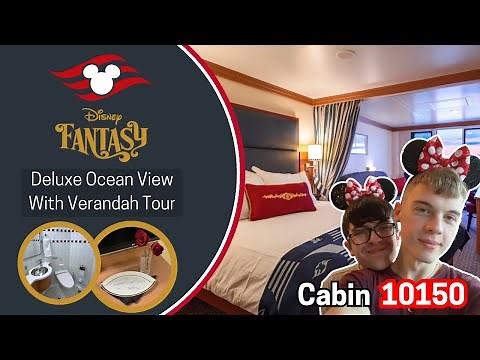 Disney Fantasy Deluxe Oceanview Stateroom with Verandah FULL Room Tour