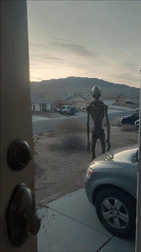 Alien-Like Figure Caught On Doorbell Cam in Nevada Desert