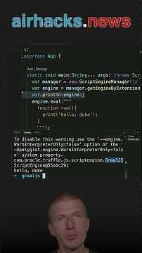From RhinoJS to GraalJS #java #shorts #coding #airhacks