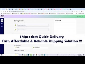ShipRocket Quick Delivery | Fast, Affordable & Reliable Shipping Solution !!