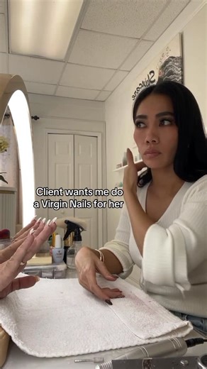 Hanh Duong on Instagram: "I never heard of Virgin Nails * Please FOLLOW for more Content, thank you for your support ! * #nailtech #fashion #meme #skincare #selfcare #nailsalon #nailart #facebook #trendy #skincare #reels #nailsalon #foryoupage #fyp"