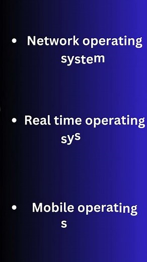 Types of operating system