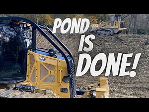 Putting the finishing touches on the Pond Rebuild! The Komatsu bulldozer is a beast.
