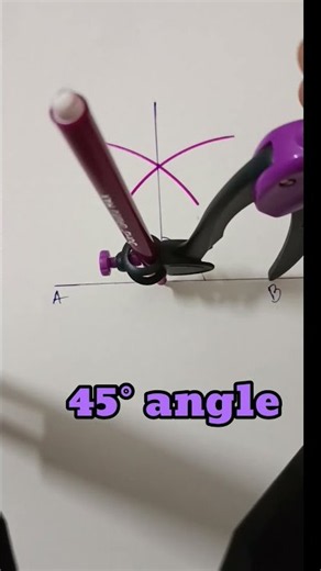 45 degree angle#construction #angle #mathematics #fyp