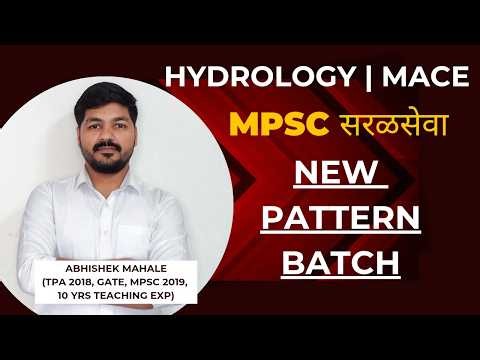 MPSC NEW PATTERN JE BATCH 2026 | Hydrology-3