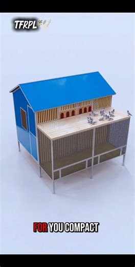 Small & Beautiful 3D Pigeon Loft Design | Modern Exterior Setup #PigeonLoft#3DLoftDesign