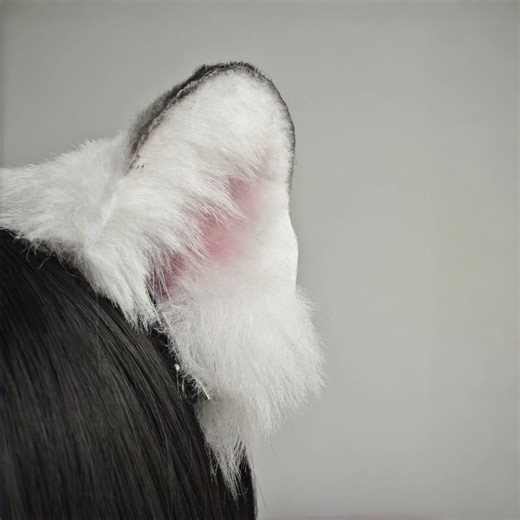 Handmade White Tiger Ears Headband, Realistic Faux Fur Cosplay, 6.5cm - Etsy
