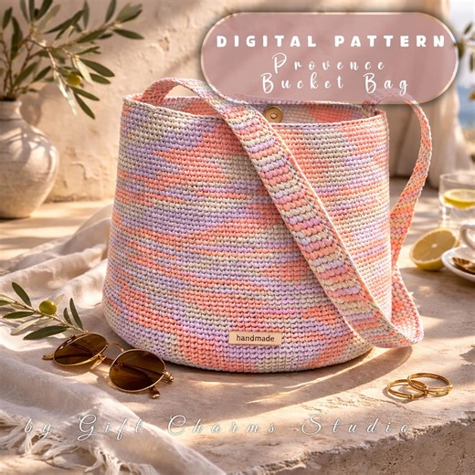 Raffia Provence Bucket Bag Pattern   Video Tutorial: Eco Boho Decor Style (digital Download) - Etsy