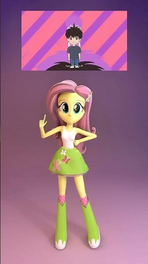 My little pony Fluttershy (Equestria Girls) dancing WitchWatch Opening #animedance #yoasobi #anime