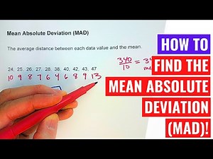 Finding the Mean Absolute Deviation (MAD)