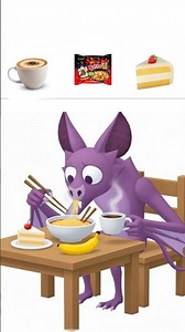 Cute Bat ASMR Eating Cake & Noodles 🦇🍜 Relaxing Sounds