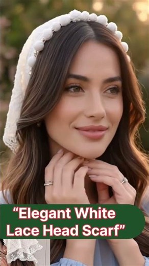 Elegant White Lace Head Scarf for Women | Boho Summer Fashion Style