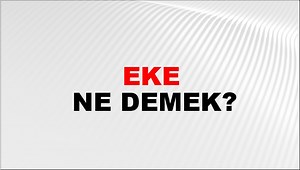 Eke Ne Demek? Eke Kelimesinin TDK Sözlük Anlamı Nedir? | NTV Haber
