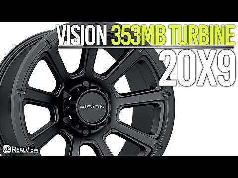 VISION 353 TURBINE: MATTE BLACK, 20x9