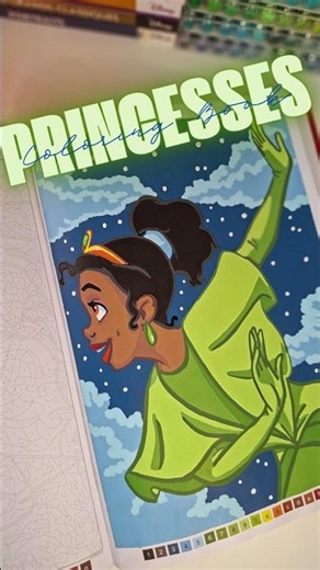 💚 Princess Tiana Coloring ✨ Disney Princesses #Shorts