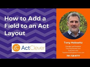How to Add a Custom Field to an Act Layout
