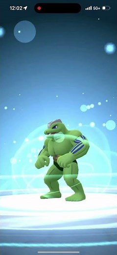 Evolving Shiny Dynamax Machop Into Shiny Dynamax Machamp In Pokémon Go