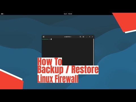 How To Backup / Restore Linux Firewall