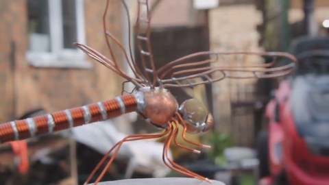 Dragonfly Wire Sculpture Hand Made From Copper Wire , Sheet and Mesh , Solderd Togeather With Lead Free Solder - Etsy