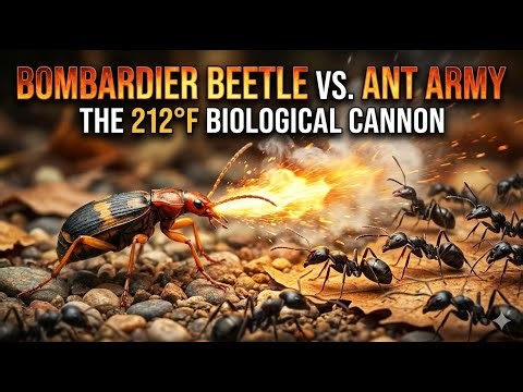 Bombardier Beetle vs. Ant Army: The 212°F Biological Cannon