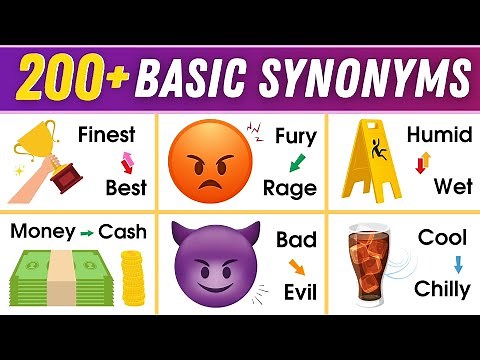 Learn 200+ Basic Synonyms in English to Improve your Vocabulary (Part 3) 📝