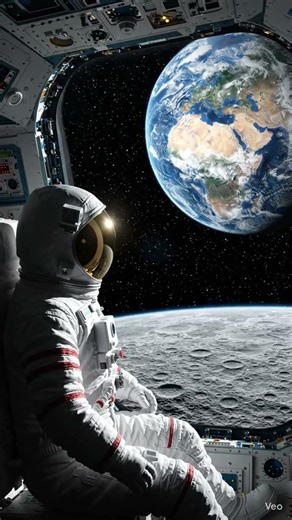 The most beautiful view in Space 🚀 #moon
