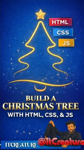 Merry Christmas with Code! 🎅 HTML CSS Christmas Tree #programming #shorts