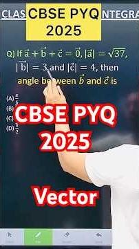 Q) If a ⃗+b ⃗+c ⃗=0 ⃗,|a ⃗ |=√37, |b) ⃗|=3 and |c ⃗|=4, then angle between 𝑏 ⃗ and 𝑐 ⃗ is