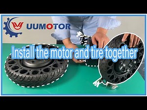 How to assemble a wheel to a side electric car hub motor
