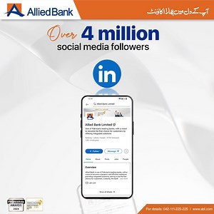 8.5K views · 113 reactions | Allied Bank has reached an incredible milestone with a total of over 4 million followers across social media! Your amazing support drives us forward, and we’re just getting started! Thank you for being part of this exciting journey. #AlliedBank #4MillionStrong #MilestoneAchieved | Allied Bank Limited | Facebook