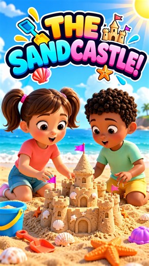 🏖️🏰 THE SANDCASTLE! 🐚🌊 A Little Beach Adventure Filled with Sand, Sun & Smiles! ☀️🪣 #Shorts