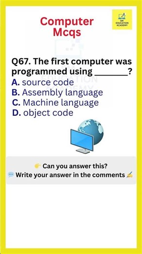 computer mcq challenge part 67 #mcqs #education #educationalvideo #learncomputers #computer