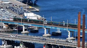 5.2K views · 22 reactions | Watching an A Set make it's way from Fremantle station towards the Fremantle rail bridge. What were bustling rail yards for sandalwood, wool, timber and exported goods is now a hardstand for parking imports. | Railways of Western Australia | Facebook