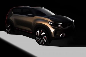 Kia Motors sub-compact SUV design sketch revealed: Global unveil at 2020 Auto Expo
