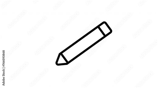 Pencil icon for digital design projects such as graphic design, creative writing, education, or office supplies branding.