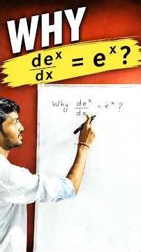 Why is the derivative of exp (x) equal to exp (x) ? #shorts #maths #education