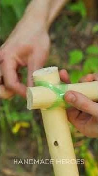 Amazing ways and tools to make outdoor furniture 🪑 Working on a primitive lathe 🏕